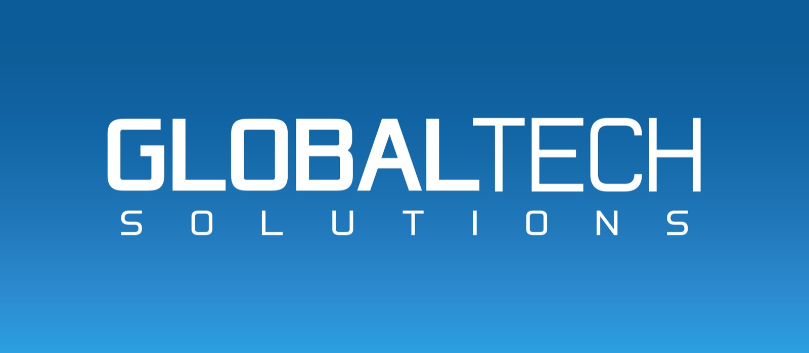GlobalTech Solutions wordmark on a blue gradient field