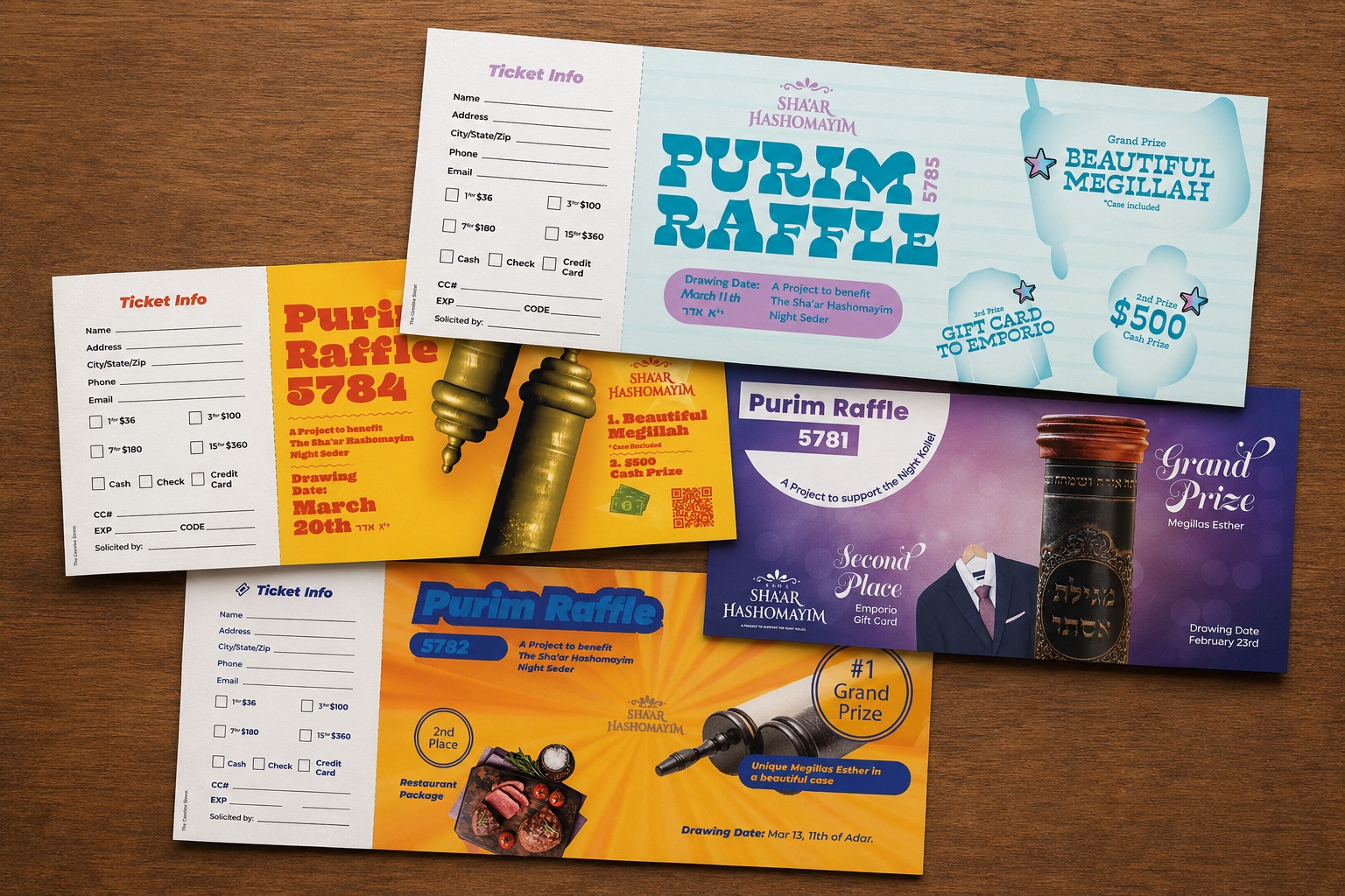 Purim raffle ticket series
