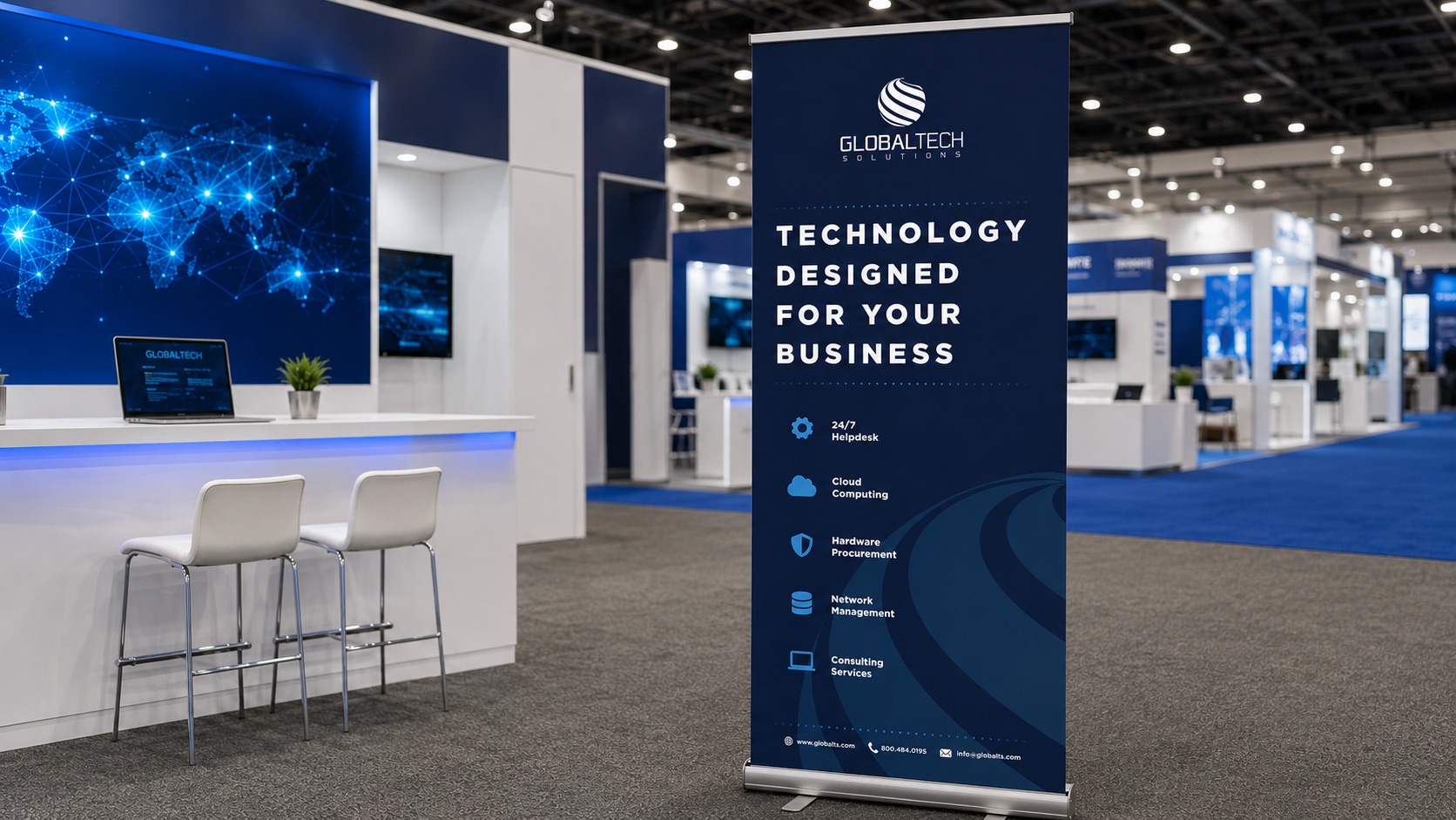 GlobalTech trade show banner